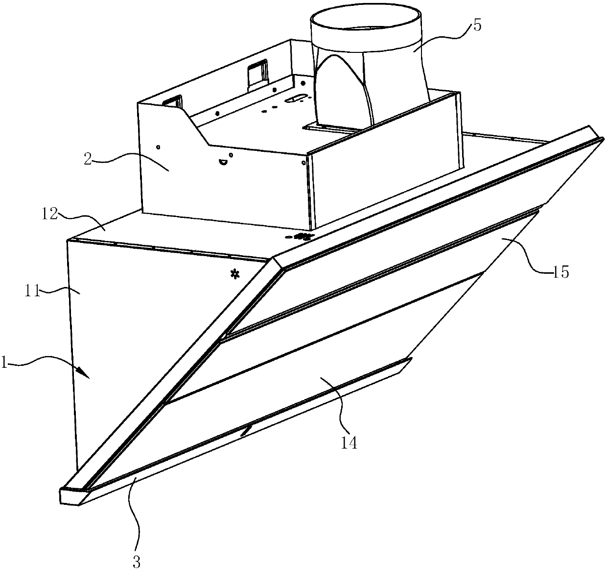 Nearby suction type range hood