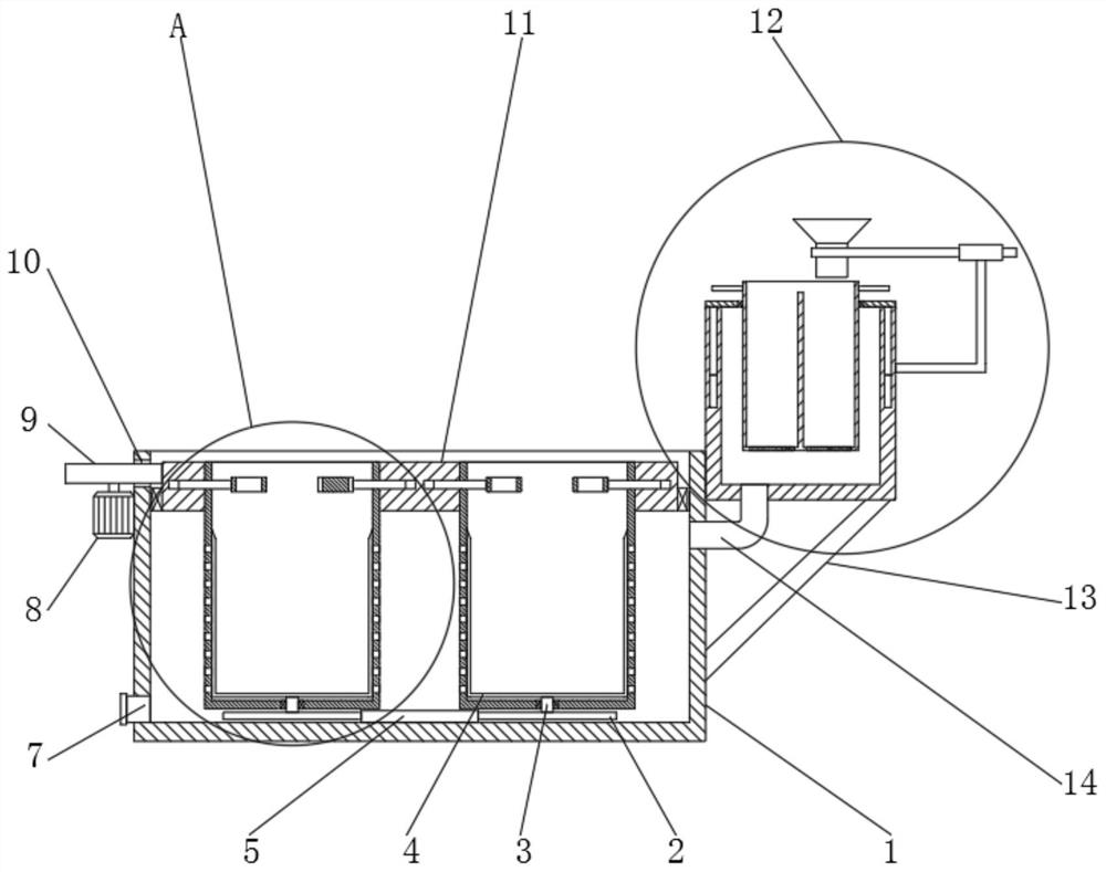 Indoor three-dimensional hydroponic plant sewage treatment device