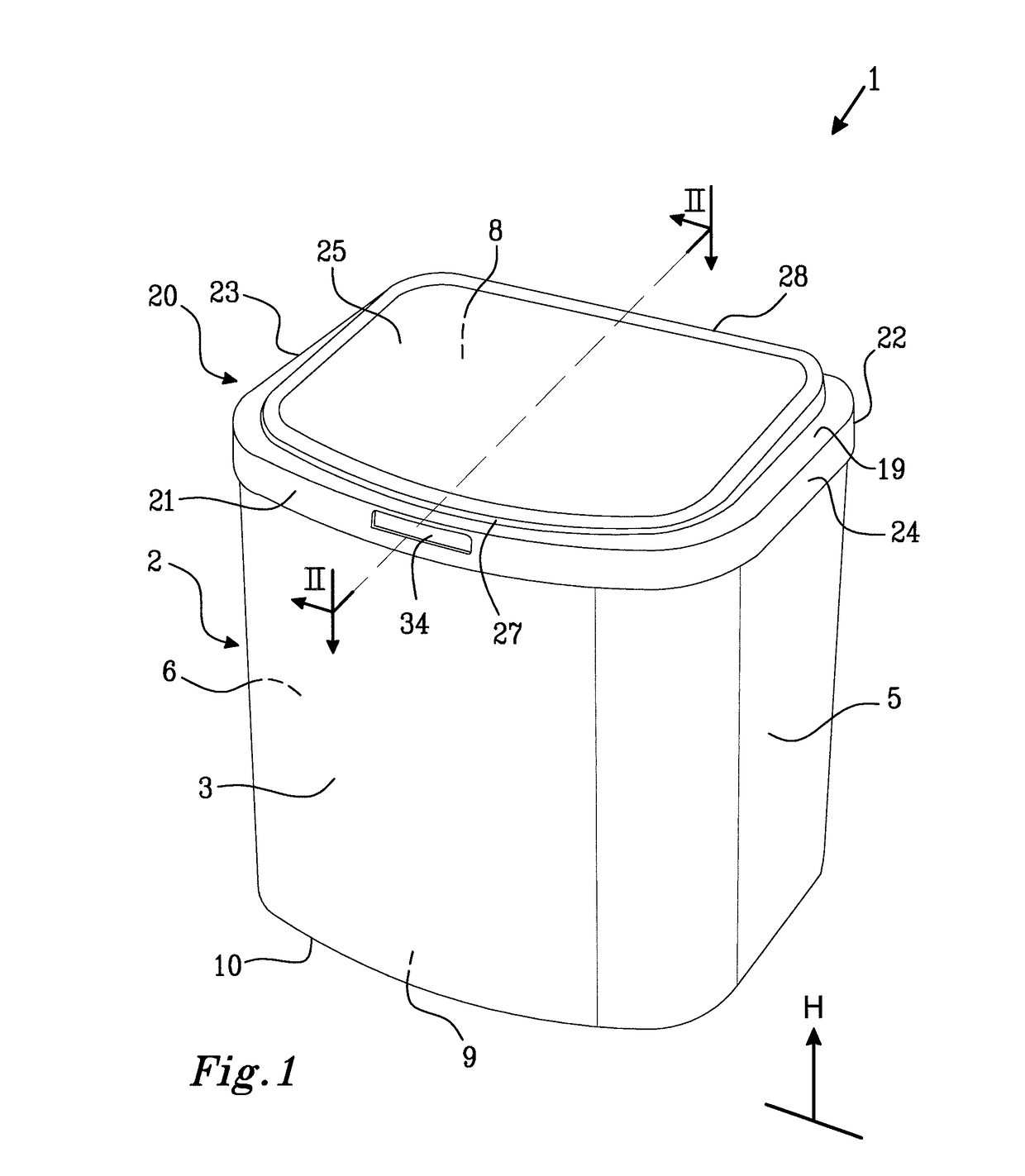 Container with display function