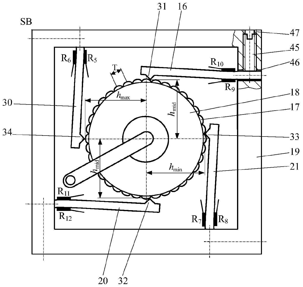 Method and device for measuring diameter through cantilever beam sensor and coding lead screw