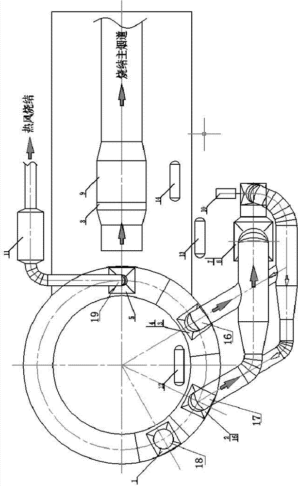 A comprehensive utilization process and device for sintering waste heat