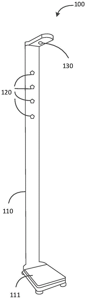 Ultrasonic body height measuring equipment