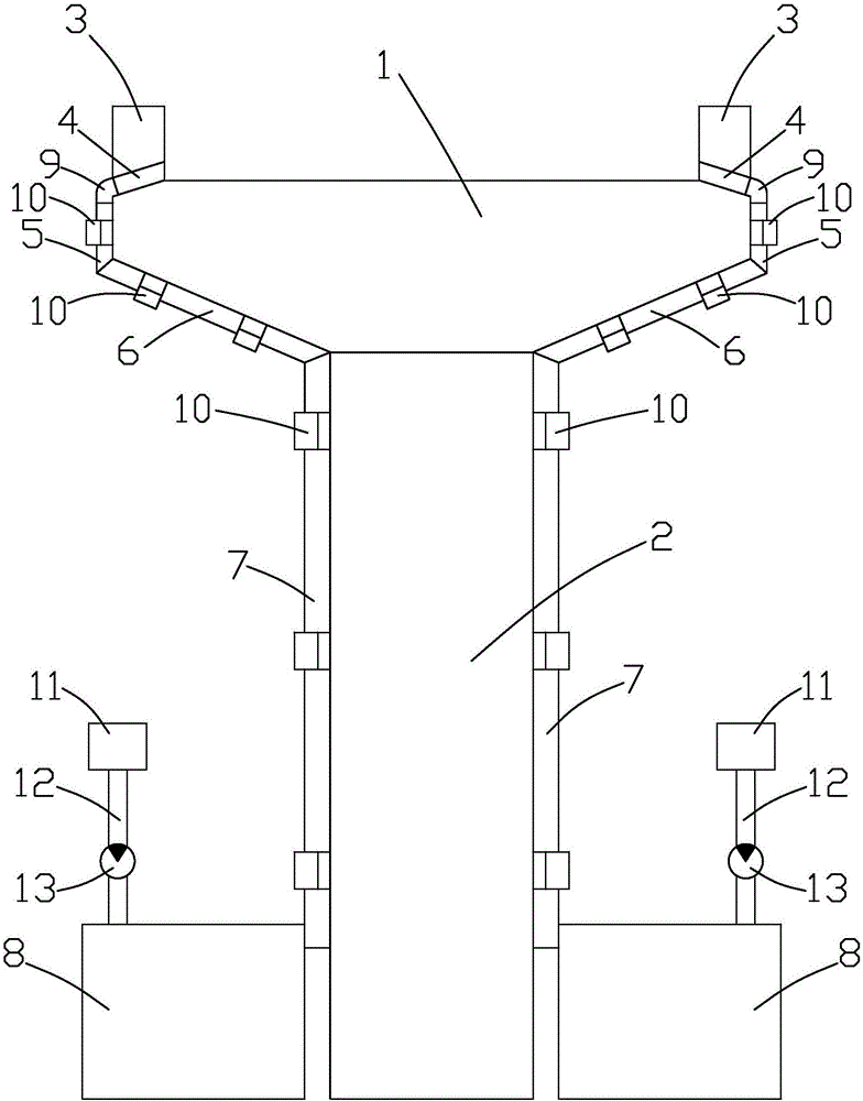 Elevated-road rainwater recovery system and construction method thereof