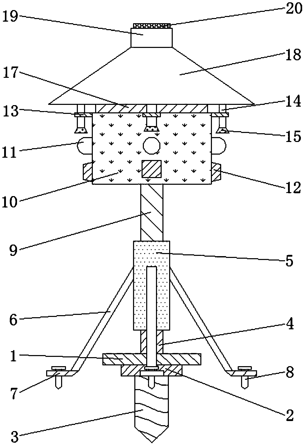 Farm monitoring device with pest control function