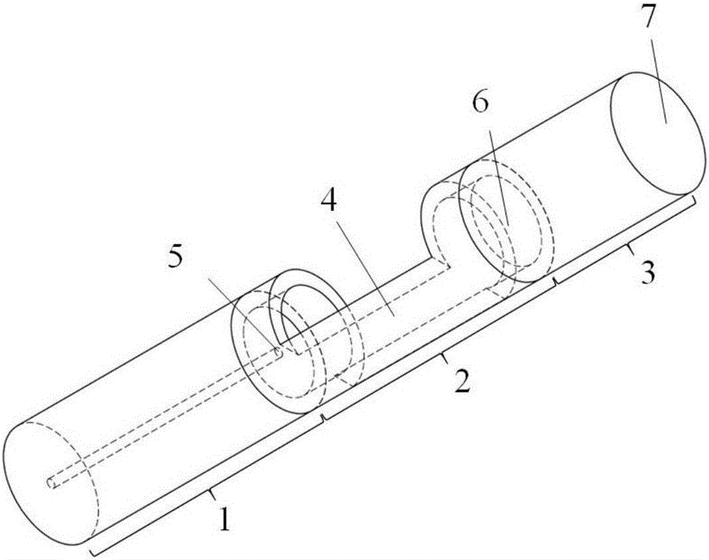 Micro nano fiber vibration sensor based on hollow fiber