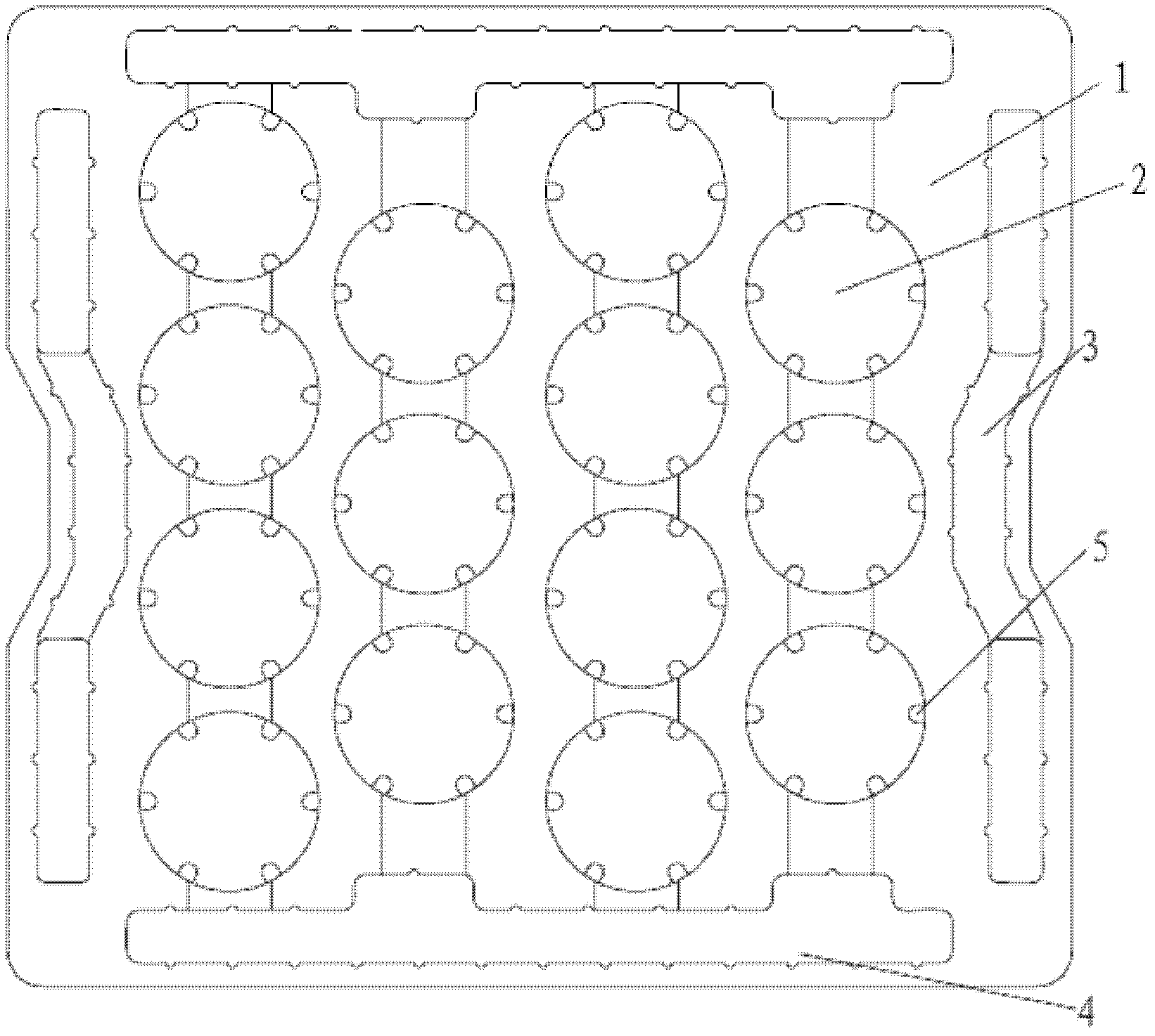 Blister tray for inner packing of bearing