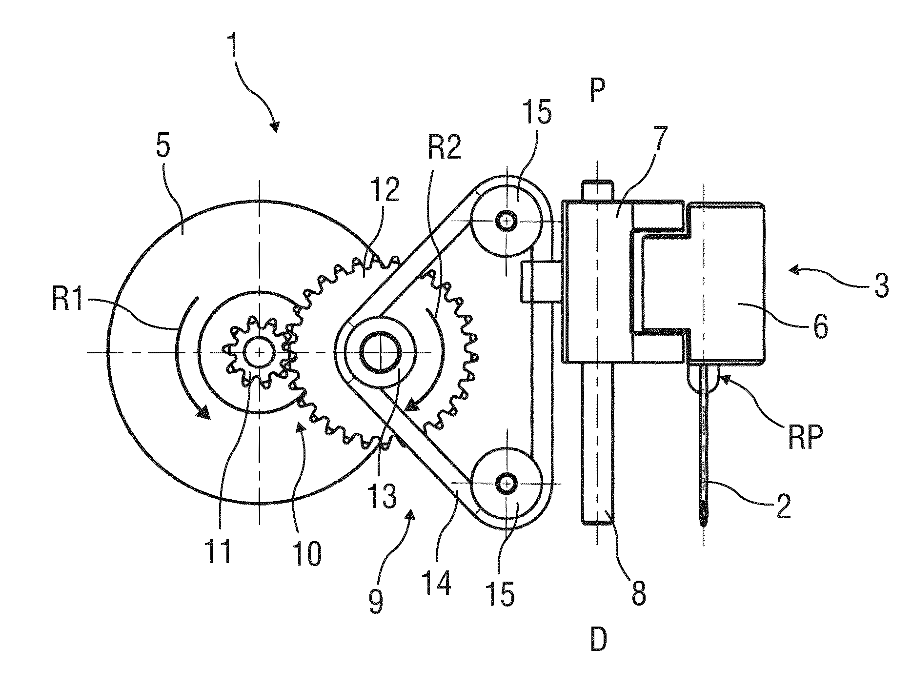 Drive Mechanism for a Needle Insertion Arrangement