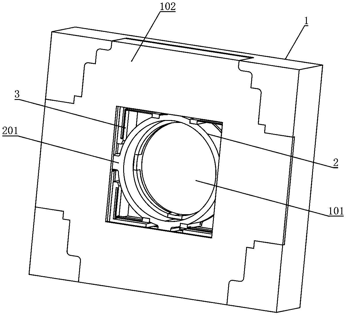 Micro-positioning device based on normal stress electromagnetic driving