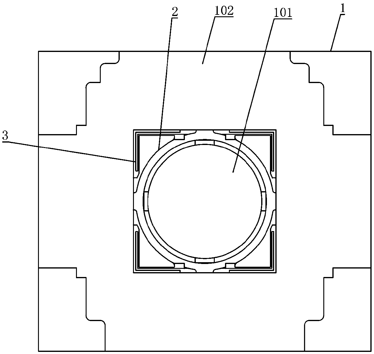 Micro-positioning device based on normal stress electromagnetic driving