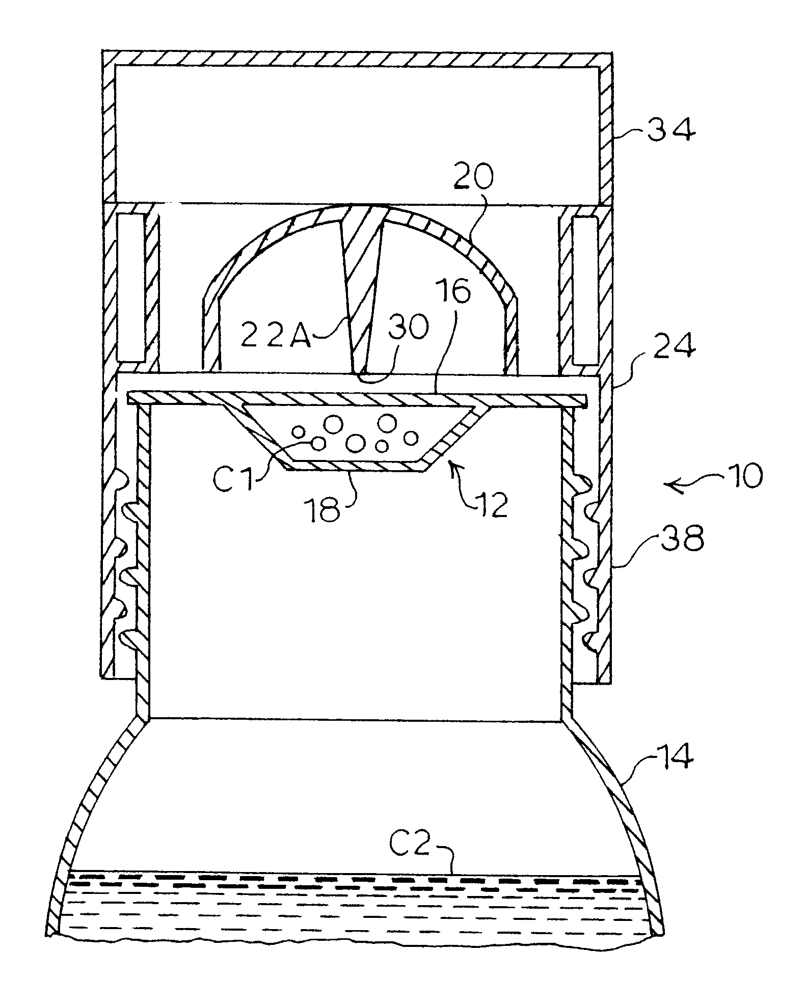 Two-compartment container