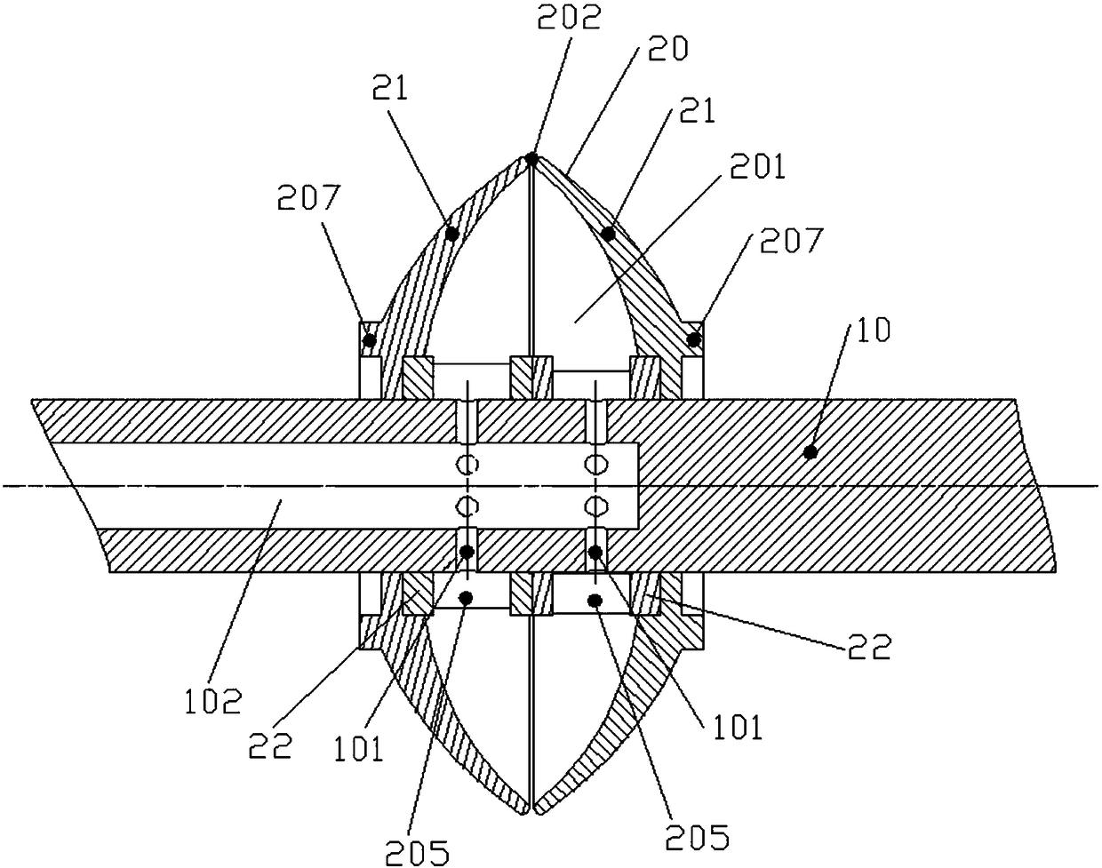 Centrifugal oil throwing atomization structure