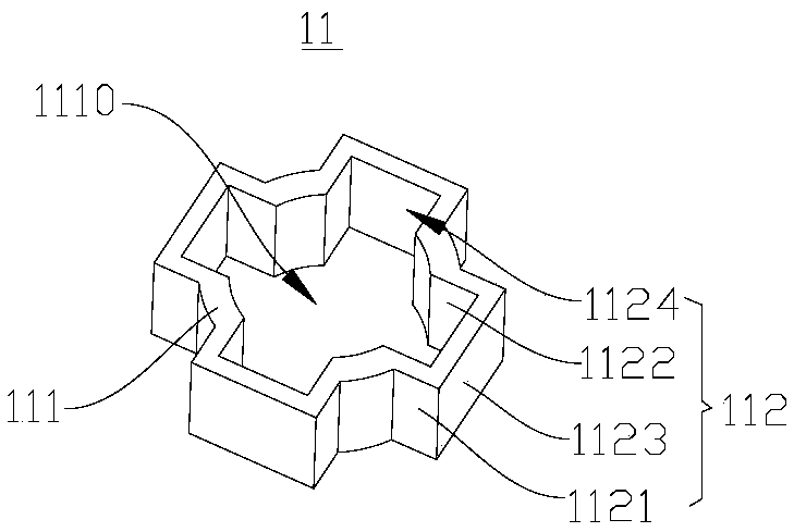 Square tube scaffold connector and square tube scaffold