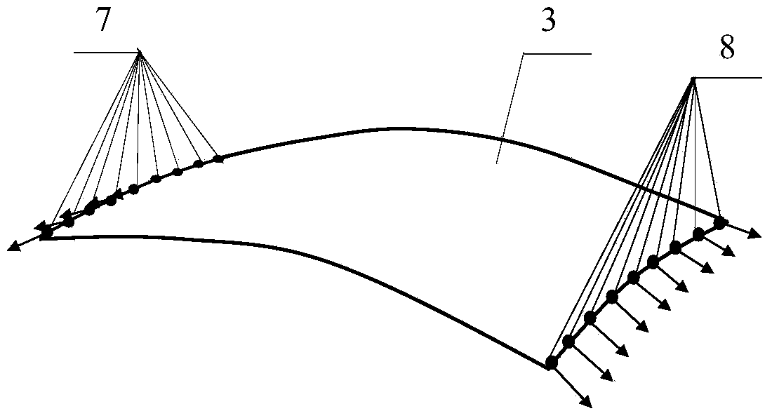 Method for forming three-dimensional curve surface by using discrete displacement loading mode