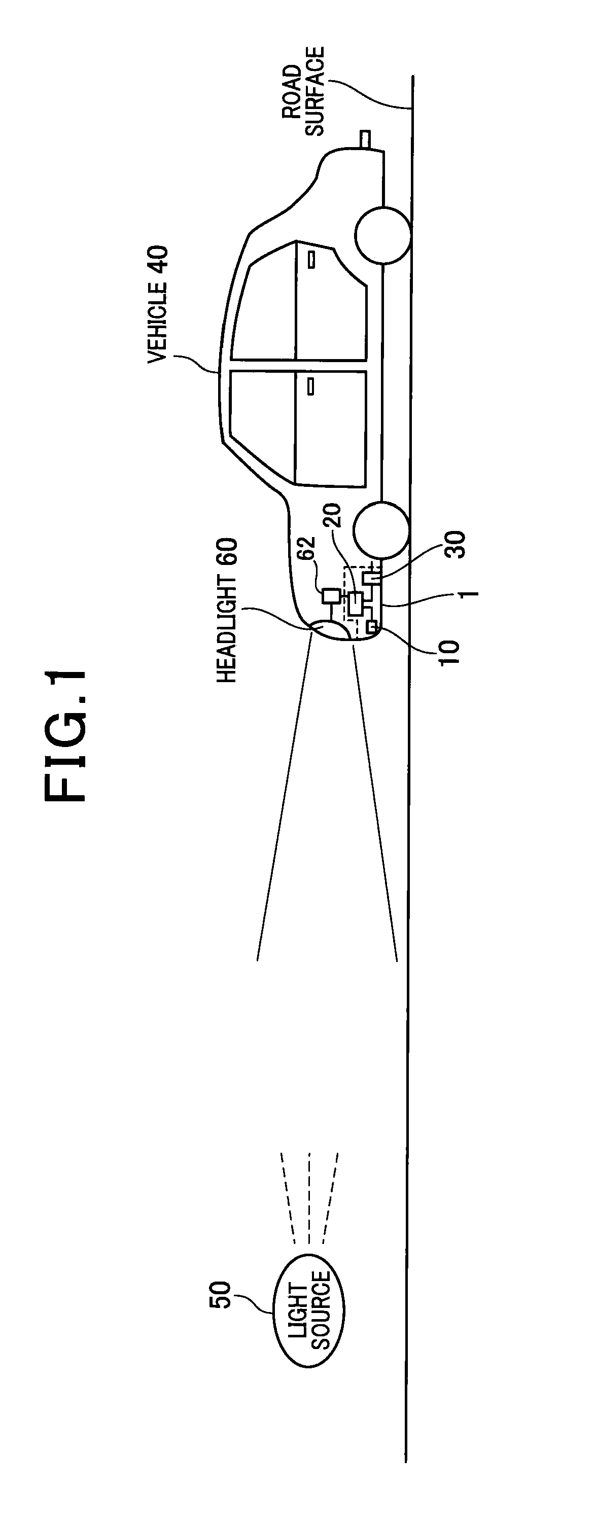 Headlight light distribution control device and method