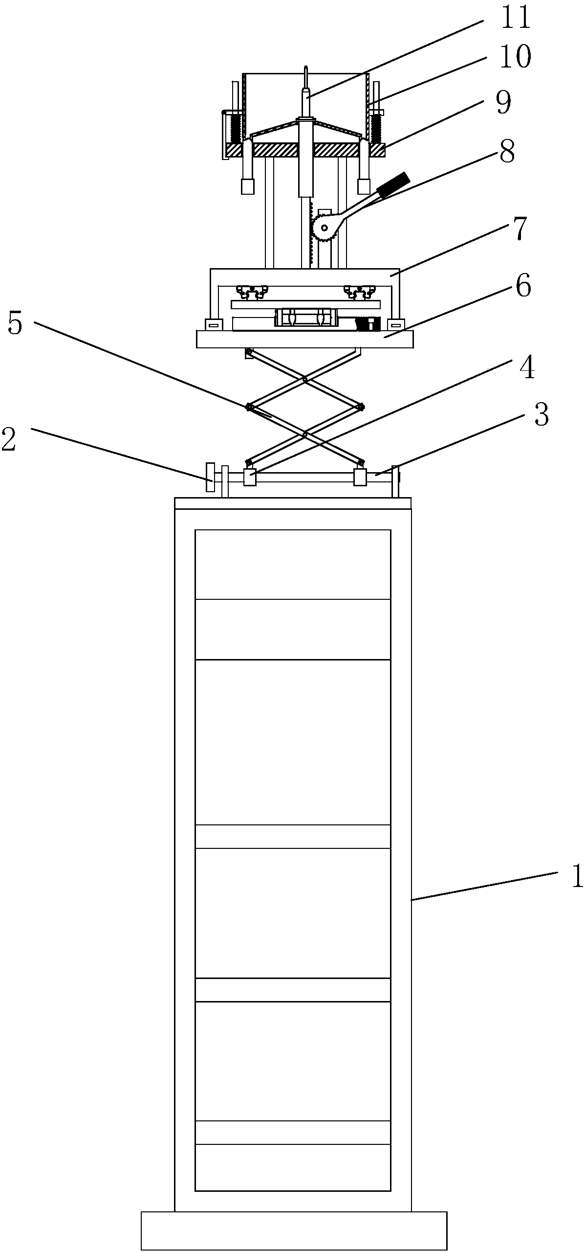 Building top plate vertical drilling device for building construction