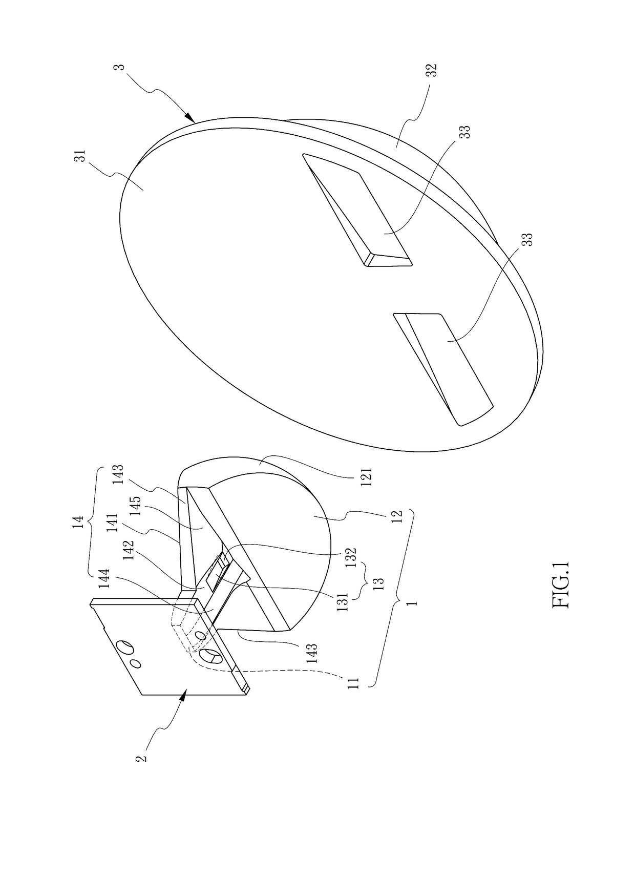 Automobile lamp having a lighting pattern with a light-and-shade contrast