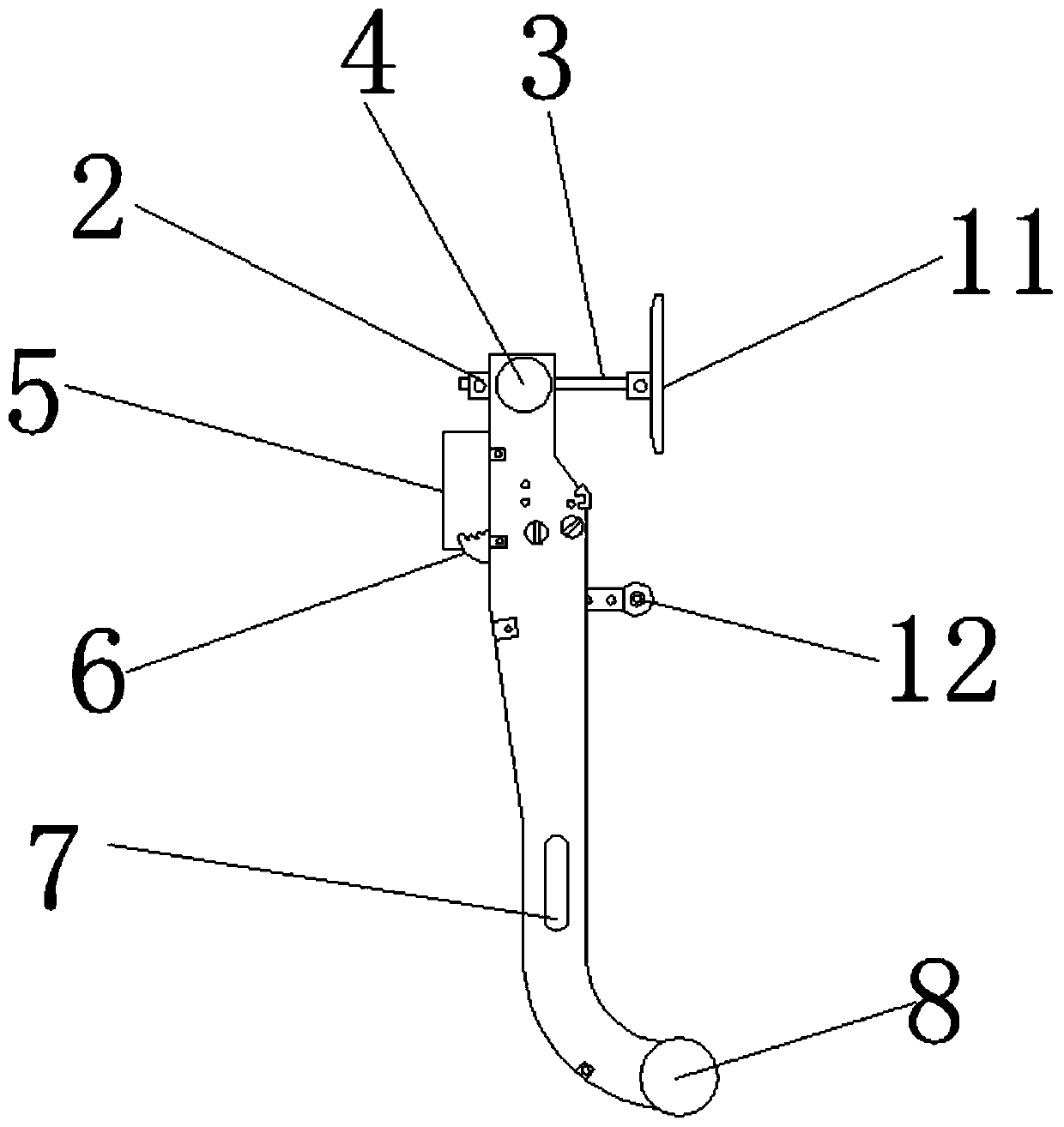 Device for measuring front-and-back movement of tibia