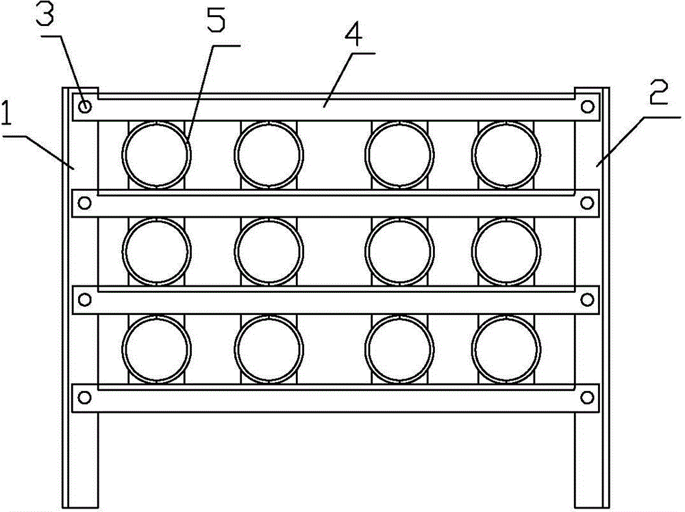 Fabricated type cable through-wall fixing device and cable through-wall laying construction method