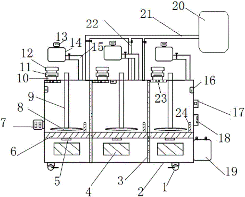 Organic pollution detecting device for environmental soil