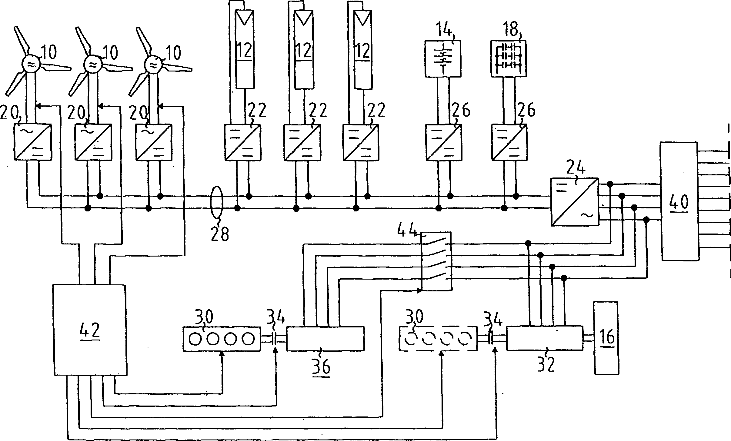 Separate network and method for operating a separate network