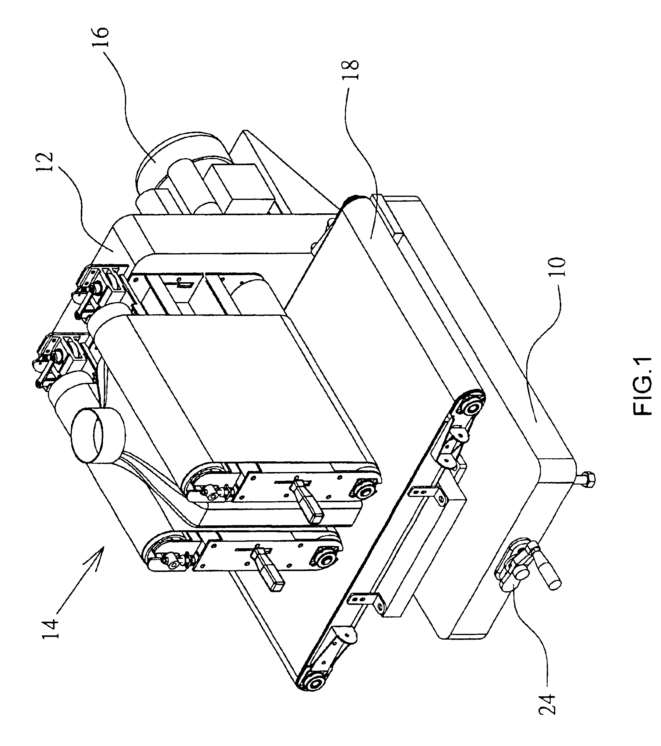 Sand-belt finishing machine having lift device