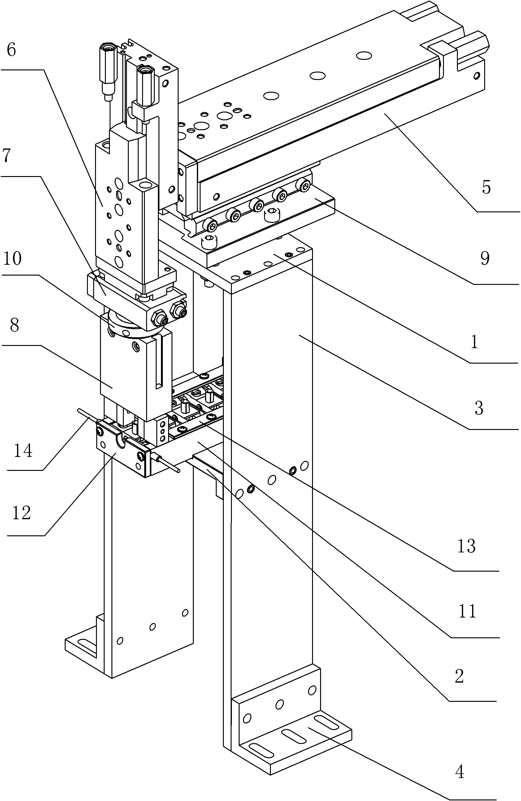 Flexible four-DOF (Degree of Freedom) mechanical arm