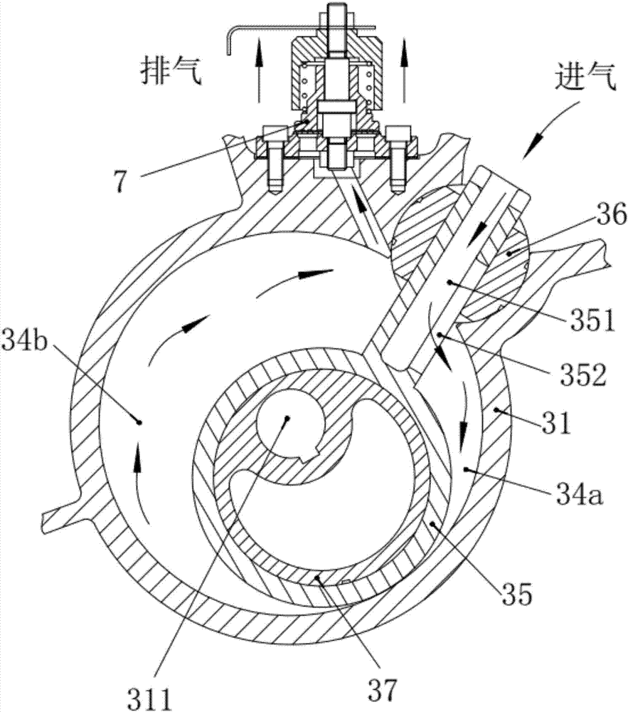 Moving type roots and slide valve vacuum unit