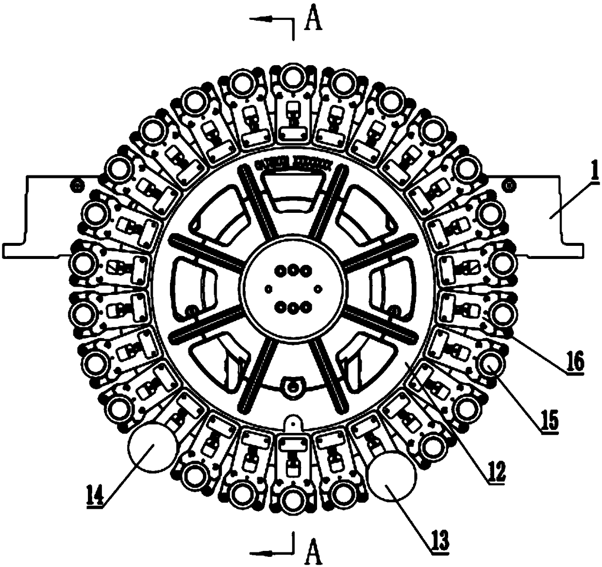 Umbrella-shaped tool magazine system