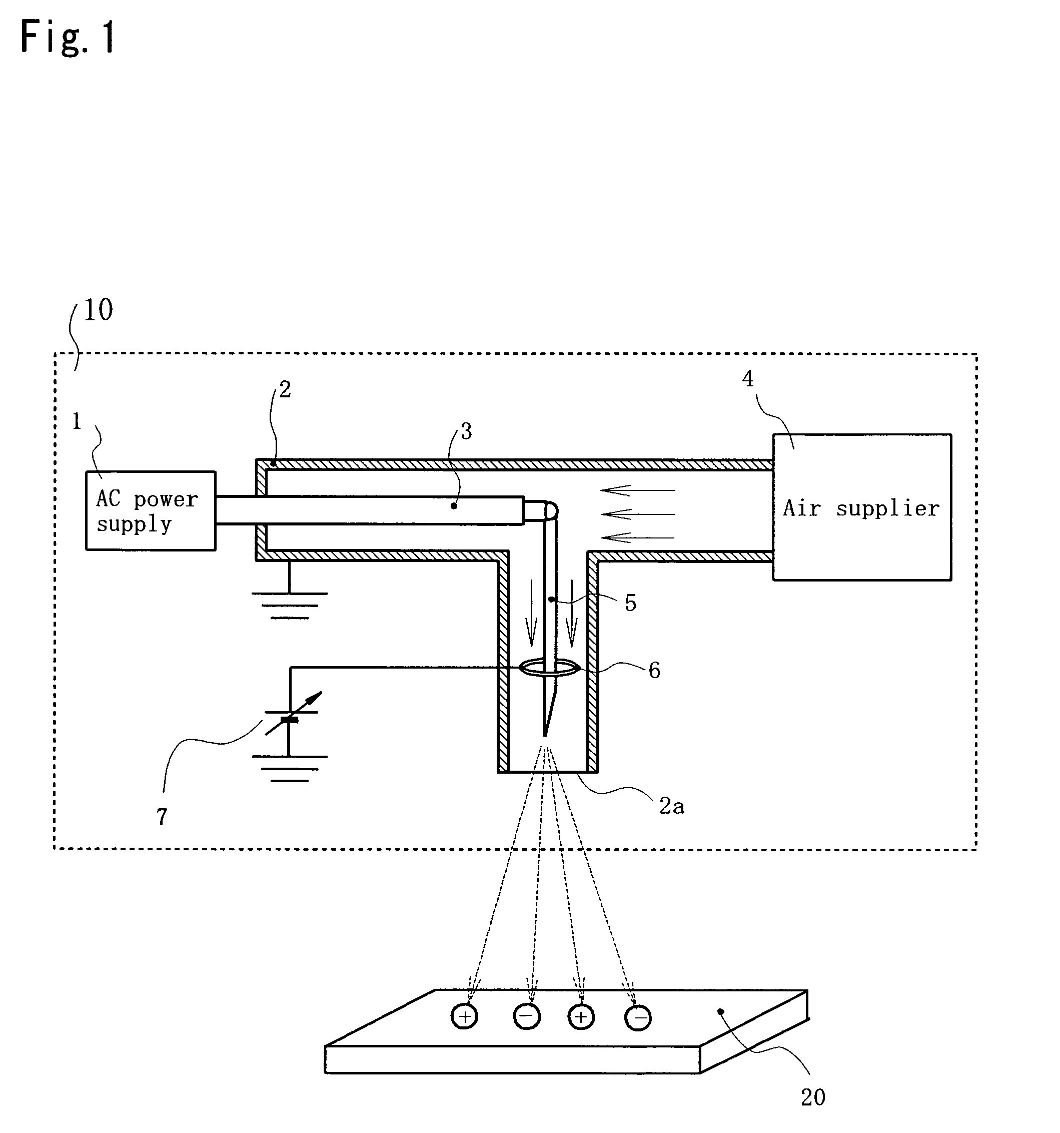 Corona discharge ionizer