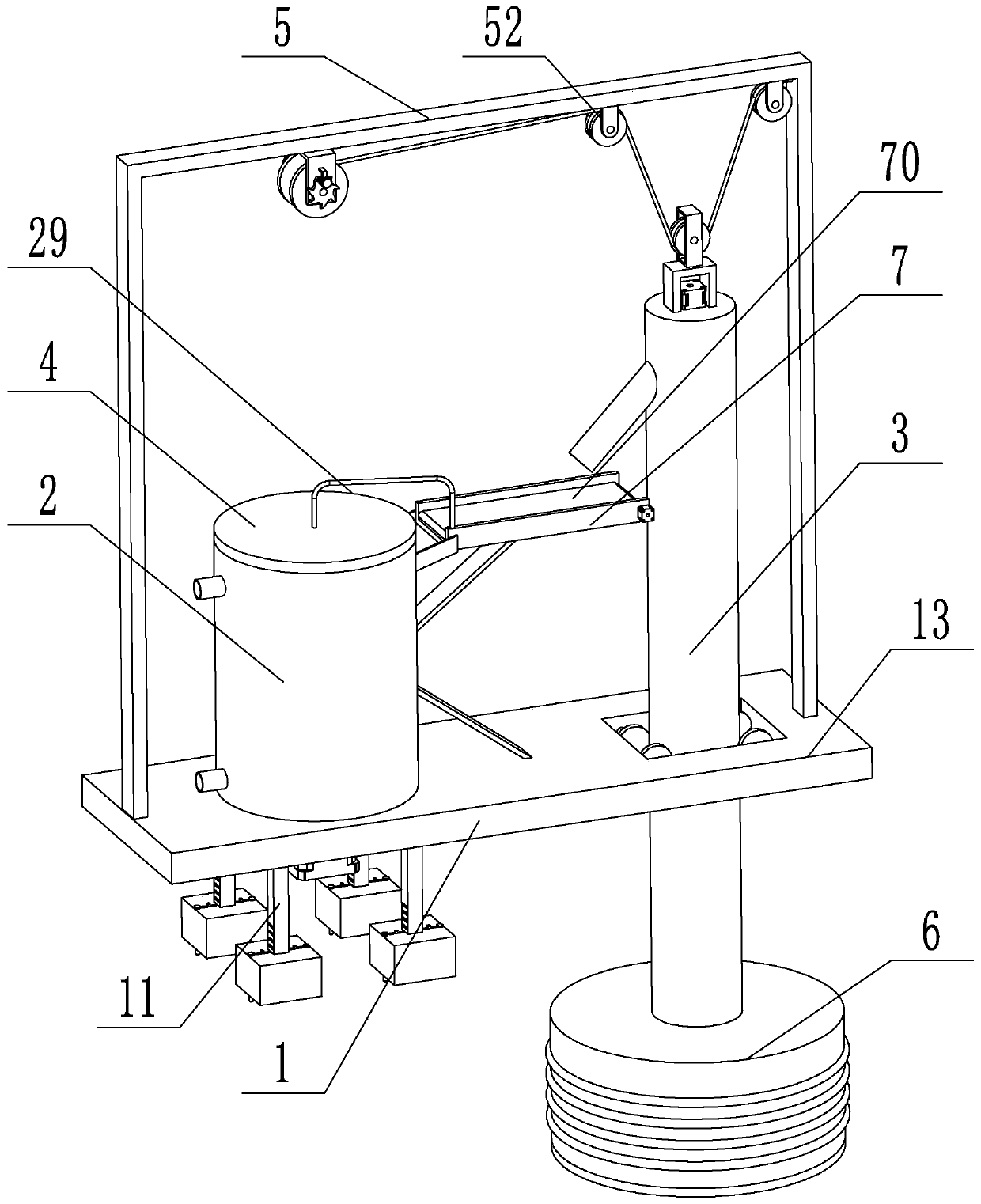 Sludge treatment system and pumping device thereof