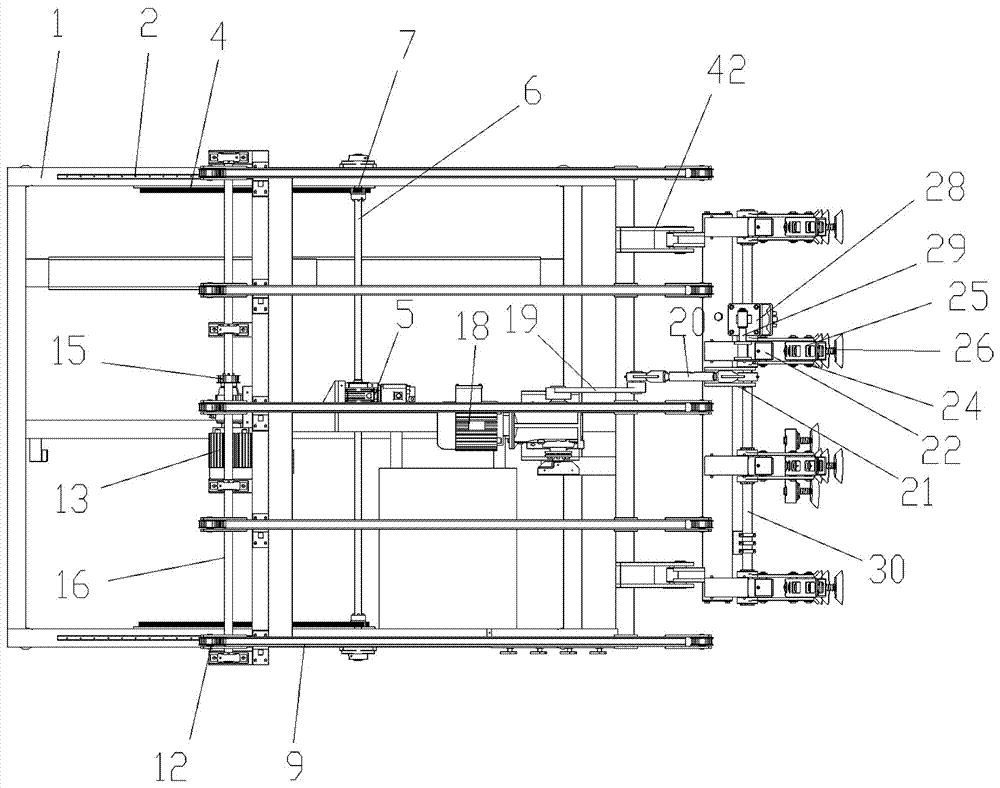 Glass sheet feeding and discharging integrated machine