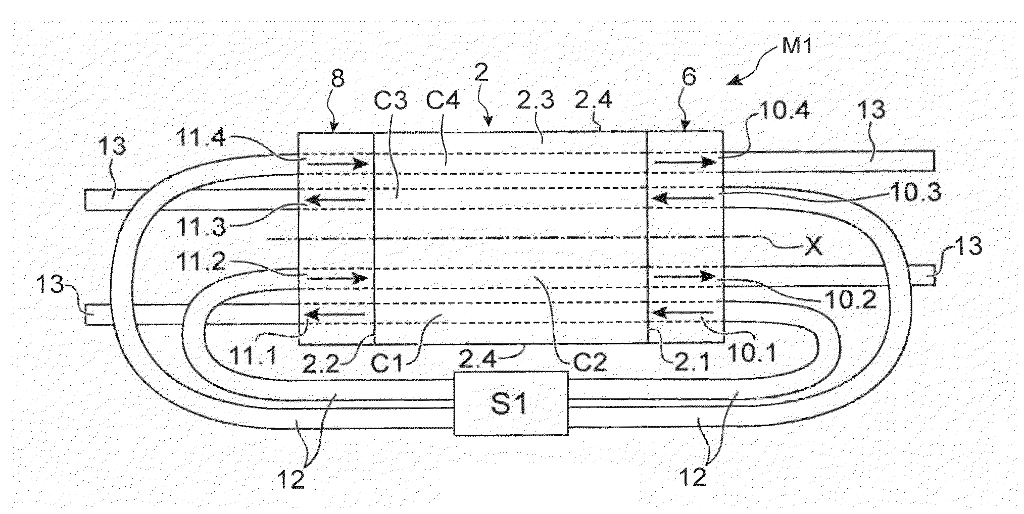 Combustion system having an improved temperature stability