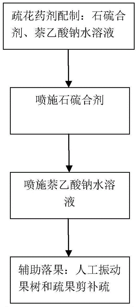 Flower thinning treatment method for pear trees