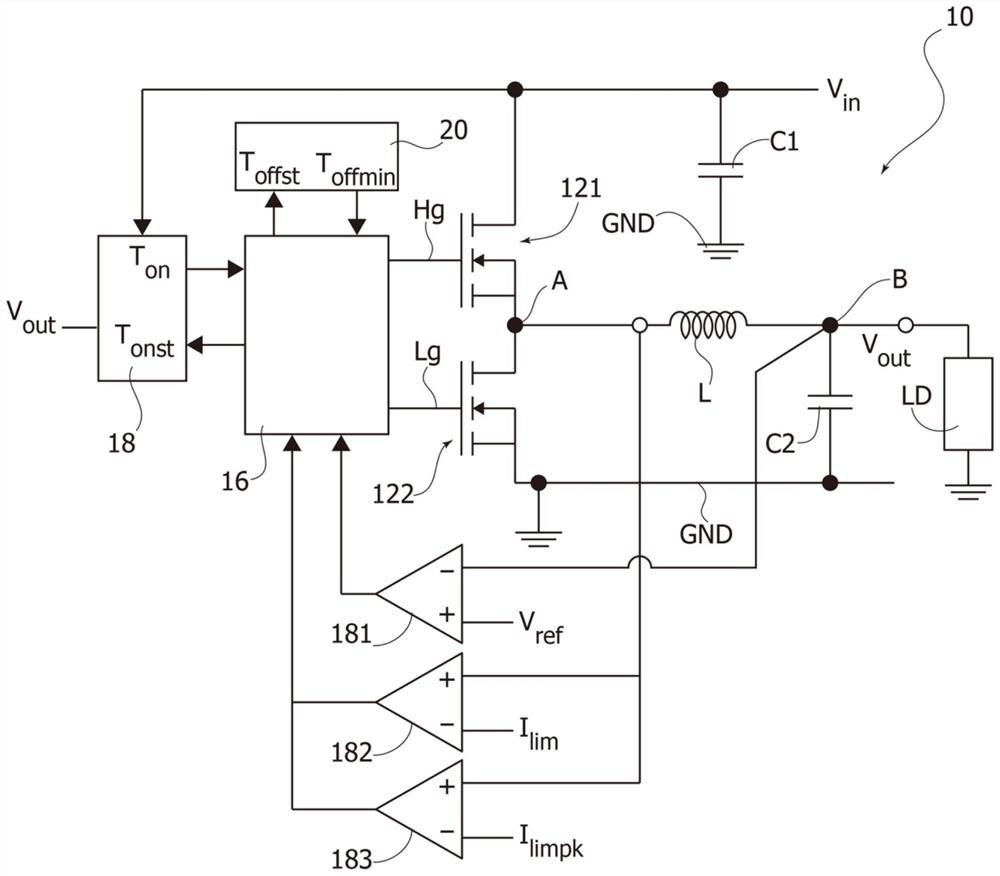 Converter circuit, corresponding device and method