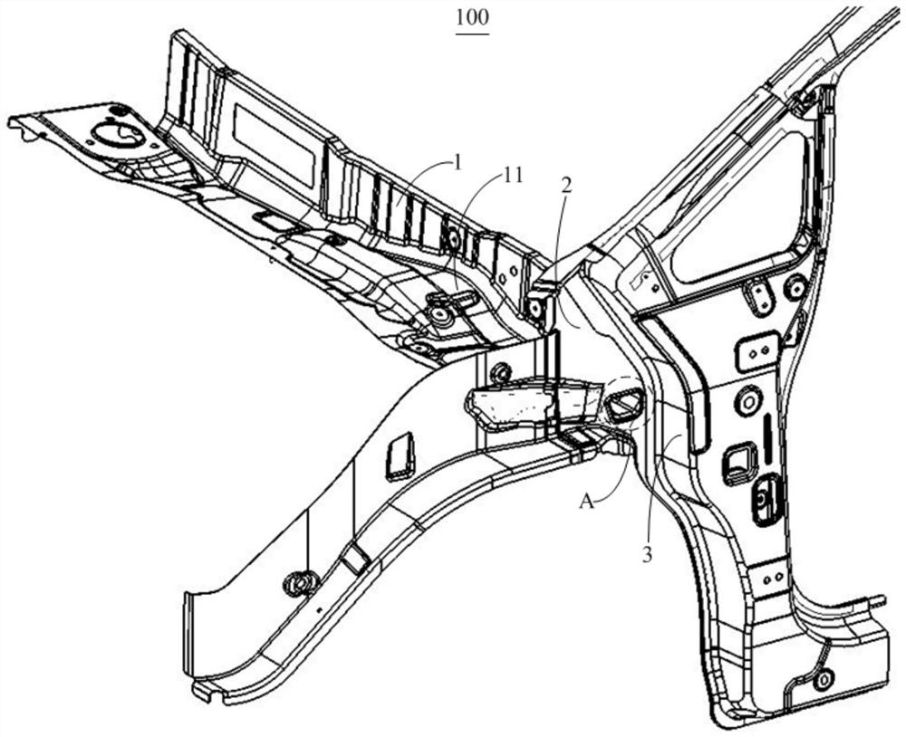 Water guide structure, automobile forecabin and automobile