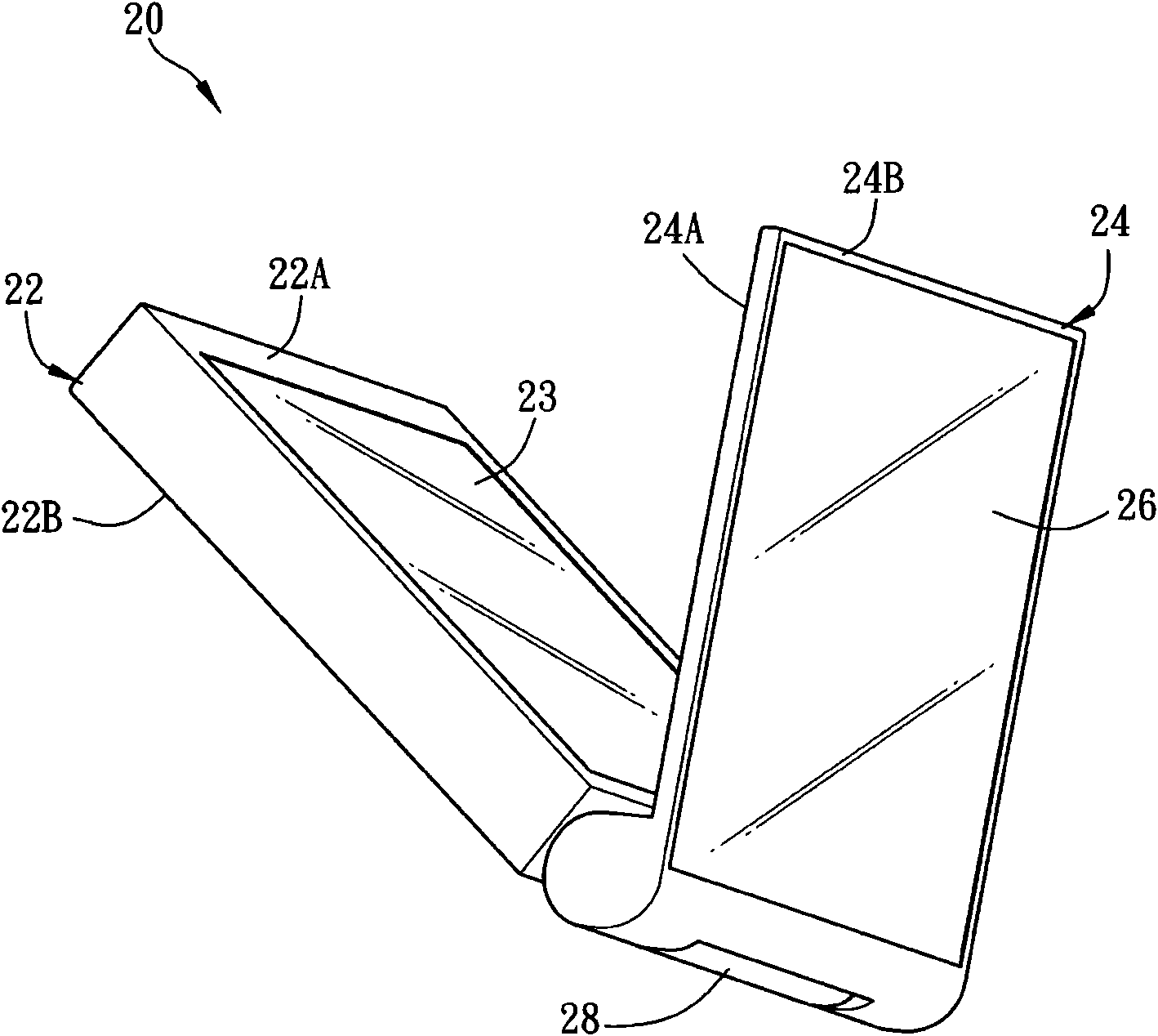 Folding mobile device