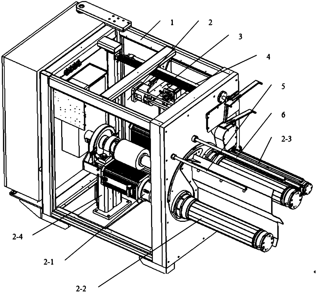 Phi161 two-parting-drawing large-package heavy direct yarn drawing machine for glass fiber