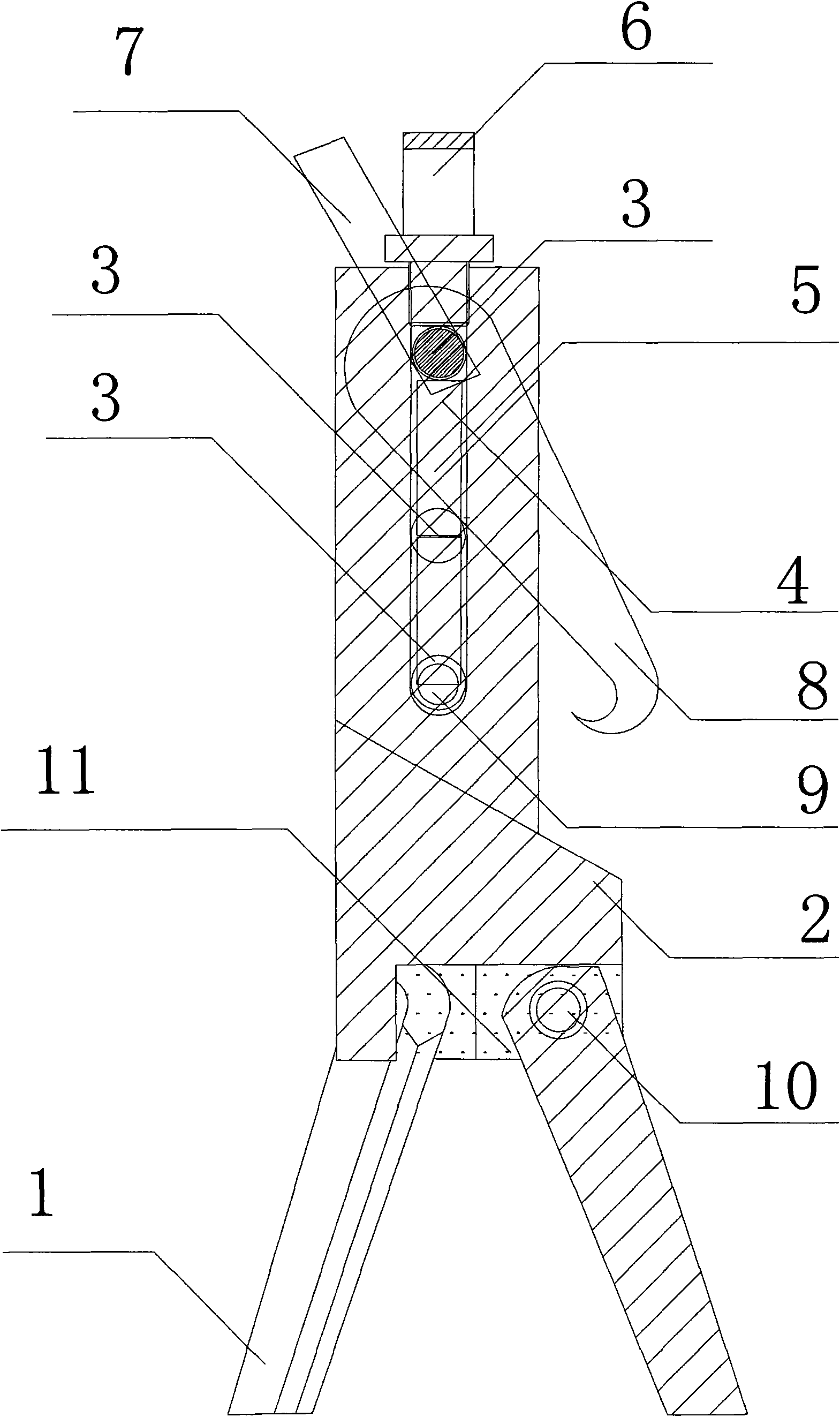 Controller capable of controlling thickness of steel hogging moment steel bar protecting layer of bar concrete cast-in-situ plate and thickness of bar concrete cast-in-situ plate