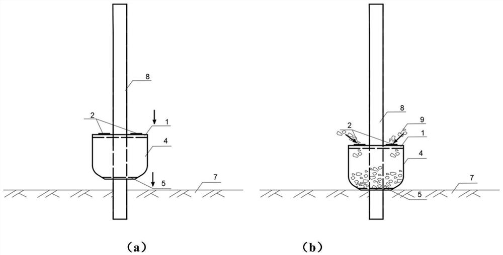 Method for increasing horizontal bearing capacity of pile foundation by using steel-gravel cylinder structure around pile