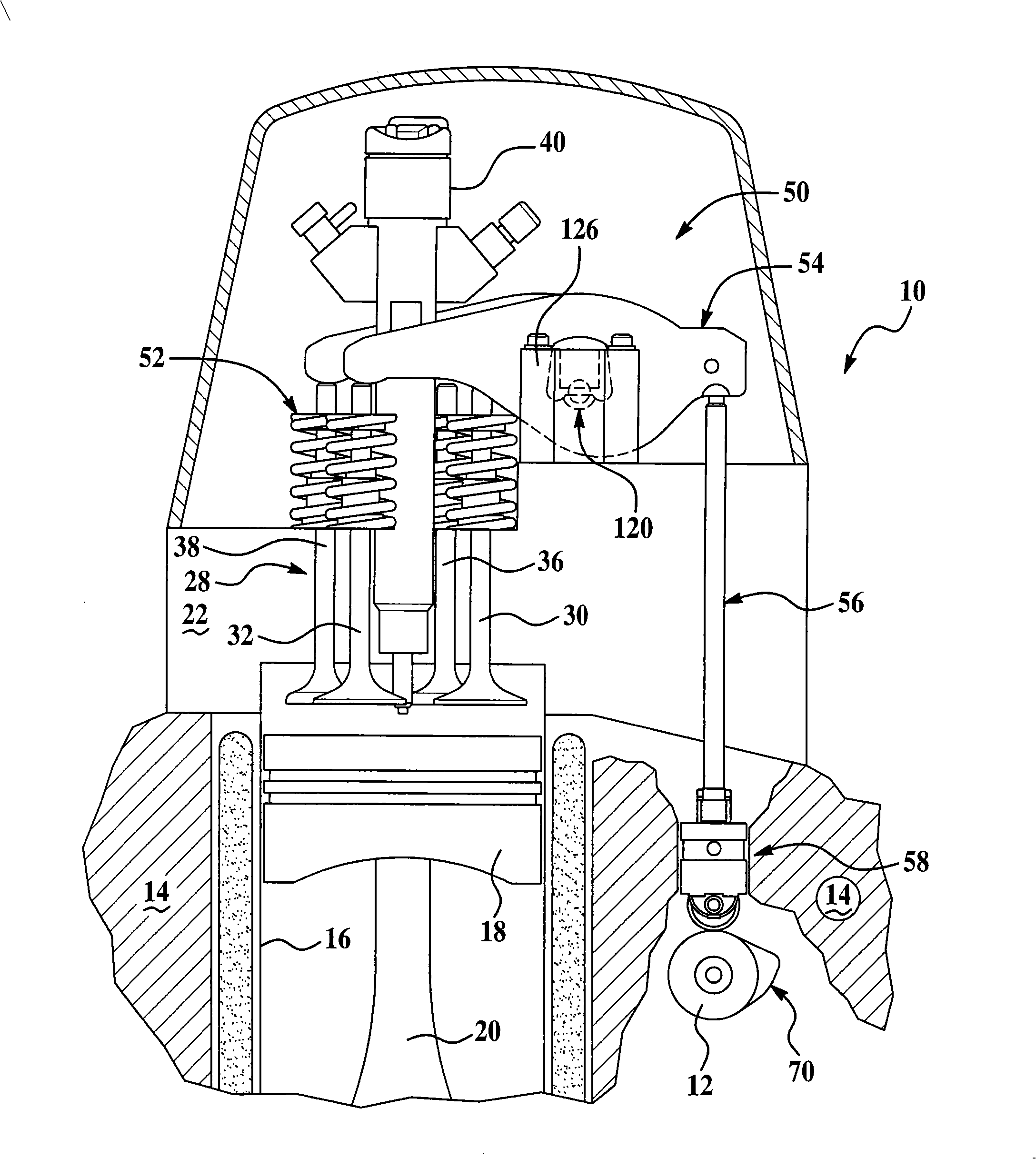 Engine with double-push bar tappet rod and stand-alone interstice regulator, and air valve mechanism thereof