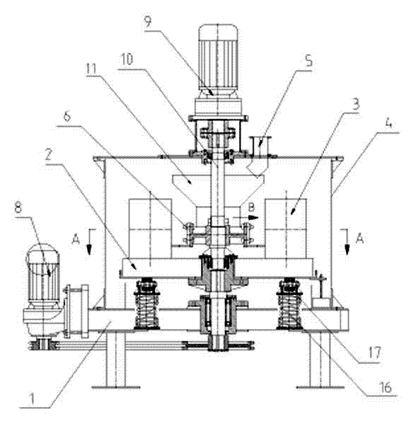 Stone rolling pulverizing mill