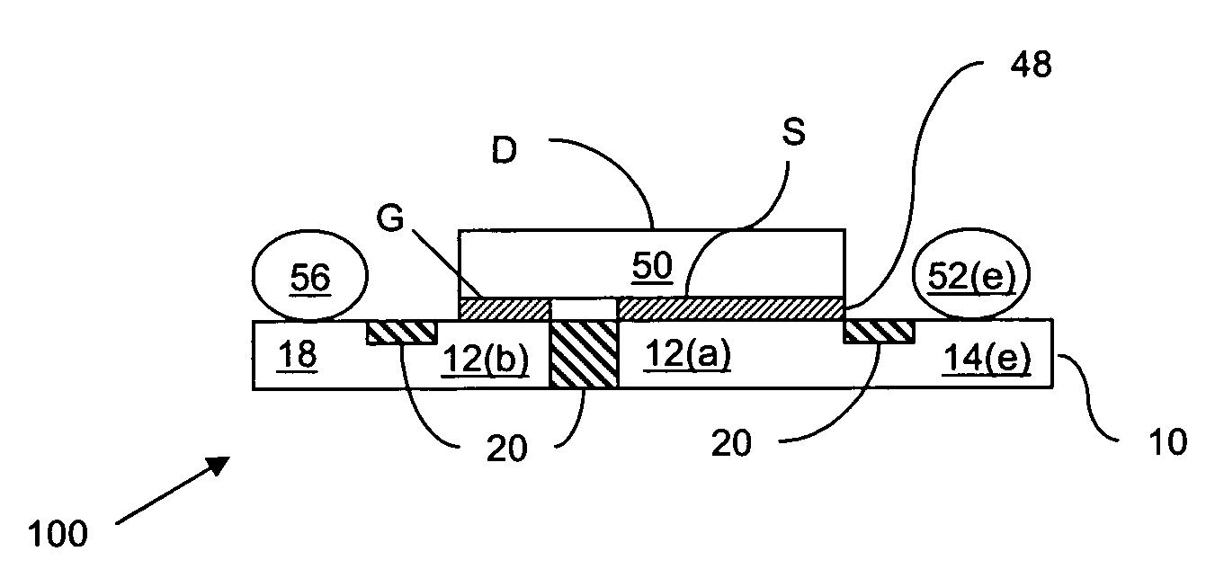 Substrate based unmolded package including lead frame structure and semiconductor die