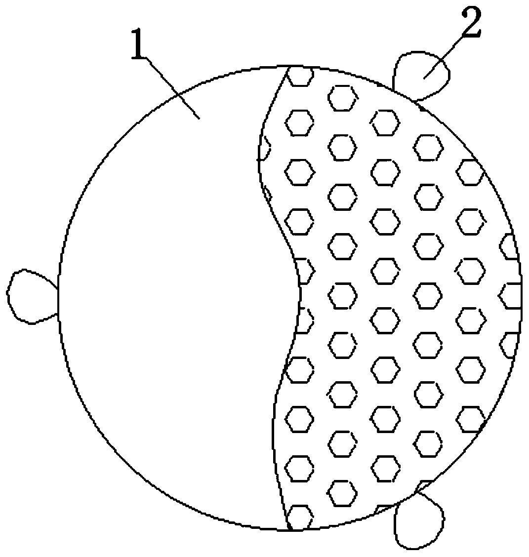 Laminated adsorption ball for flue gas filtration