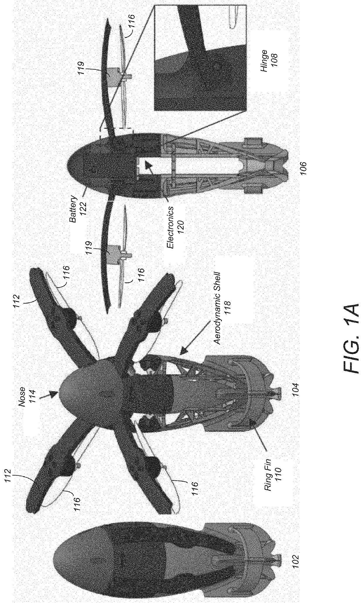 Passive and active stability systems for ballistically launched multirotors