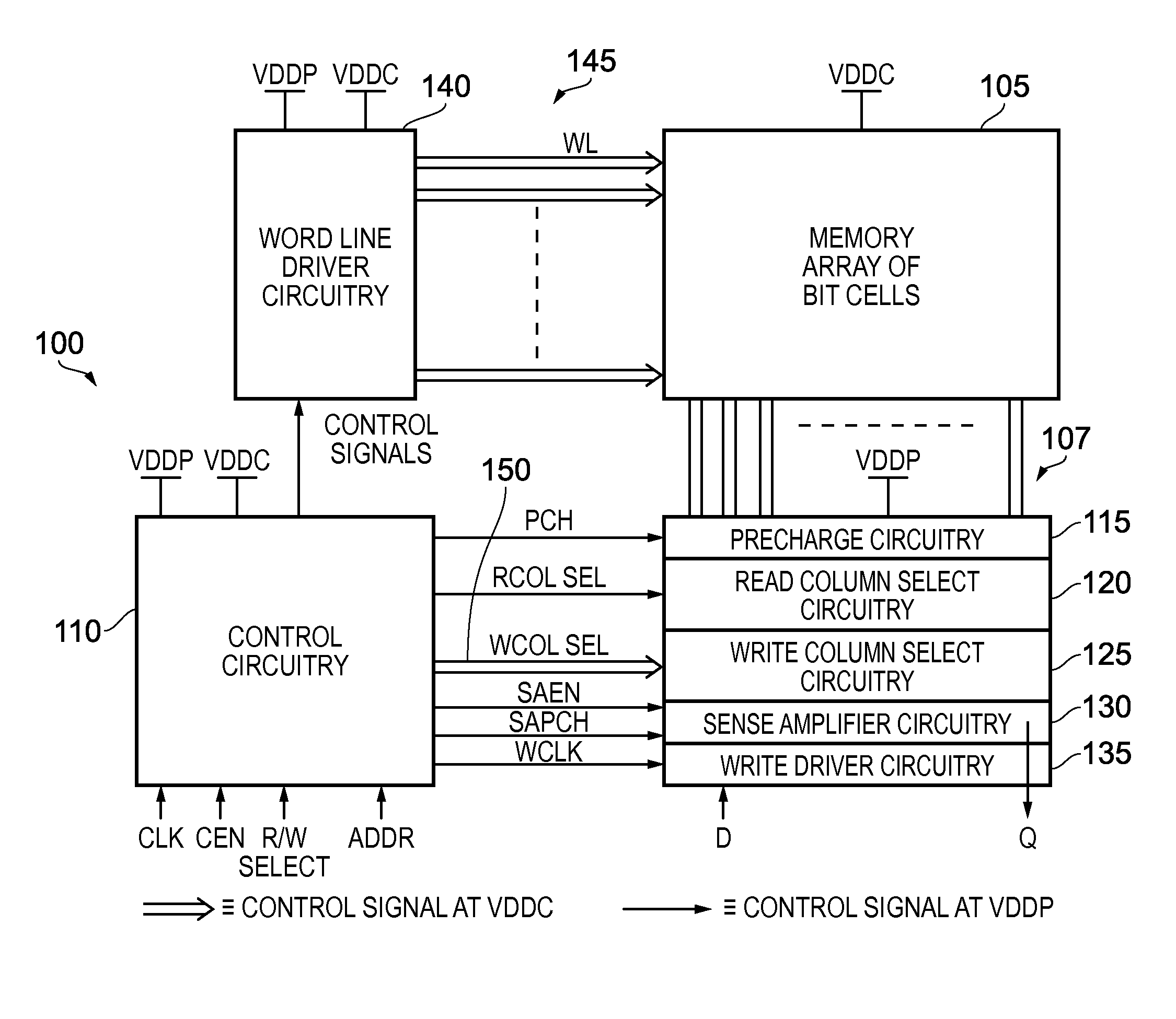 Memory device and method of operation of such a memory device