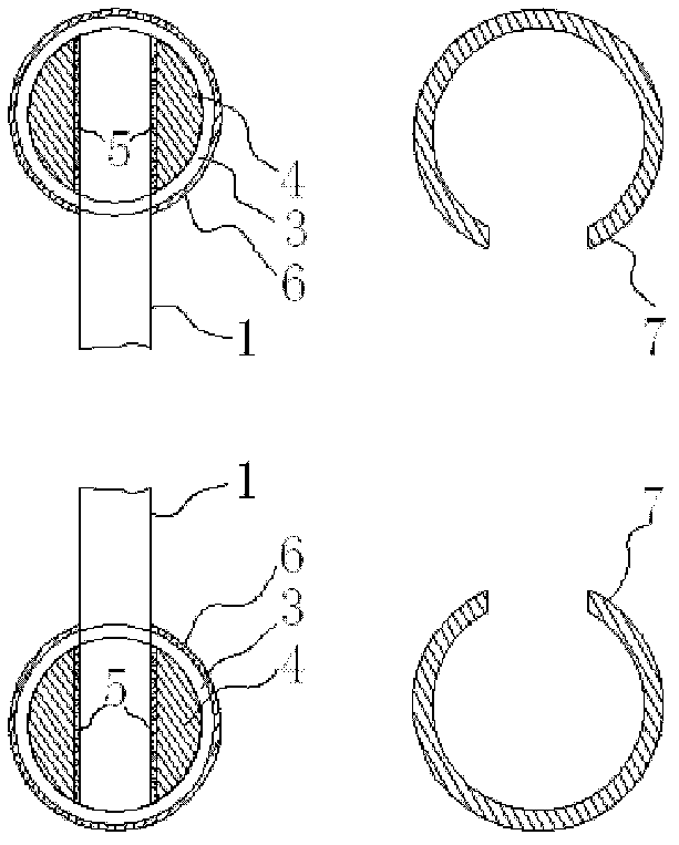 Variable density circular frame beam gluing combined reed