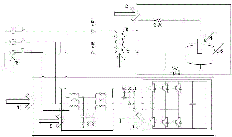 Three-phase equilibrium single-double pole electric slag furnace