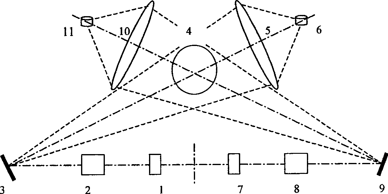 Optical scanning outside diameter measuring system without scanning objective lens and measuring method thereof