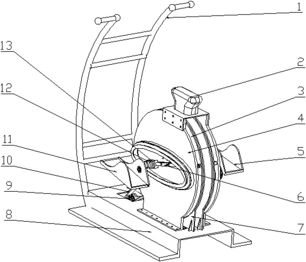 Lower limb rehabilitation training elliptical machine device