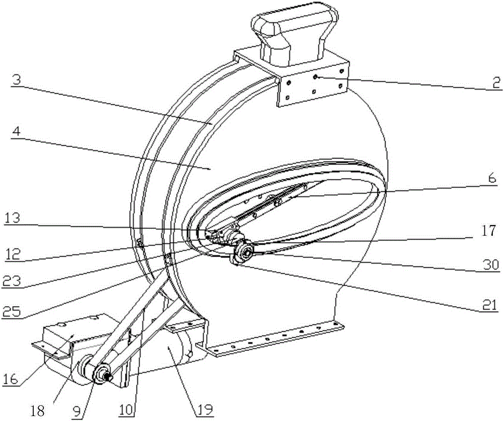 Lower limb rehabilitation training elliptical machine device